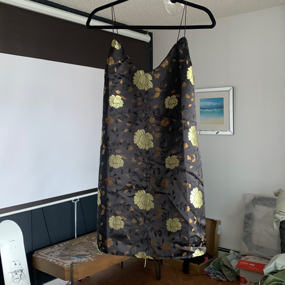 Black & Gold Floral Dress